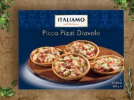 Mini pizza Diavolo 12 sztuk , cena 7,99 PLN za 360 g/1 opak., ...
