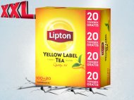 Lipton Herbata ekspresowa, 100 szt. + 20 szt. , cena 14,00 PLN ...