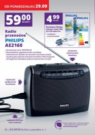 Przenośne radio marki Philips AE2160 z dwustopniową regulacją ...