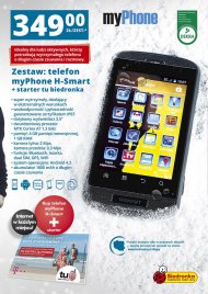 Zestaw myPhone, który składa się z telefony myPhone H-Smart ...