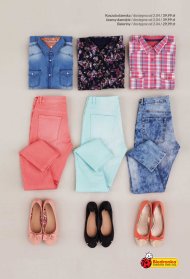 Zestawy wiosennych ubrań damskich: koszule damskie, jeansy ...