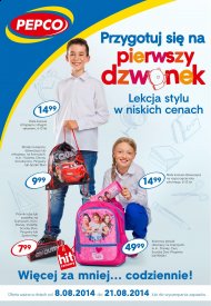 Gazetka Pepco Odzież dziecięca i wyprawka do szkoły od 8 do 21 sierpnia 2014