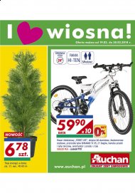 Ogród, rowery, wiosenna odzież Gazetka Auchan promocje od 2014.03.19 do 30 marzec