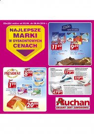Gazetka Auchan oferta promocje od 2014.04.02 do 8 kwiecień Znane najlepsze marki w dyskontowych cenach