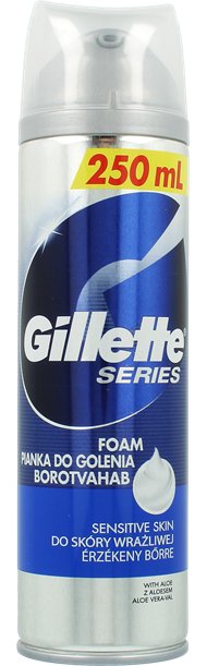 Gillette, pianka do golenia, skóra wrażliwa. 250 ml , 250 ...