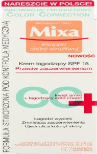 Mixa, CC, krem przeciw zaczerwienieniom, SPF15, 50 ml , 50 ml ...