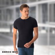 T-shirt męski z guzikami Enrico mori, cena 19,99 PLN za sztuka ...