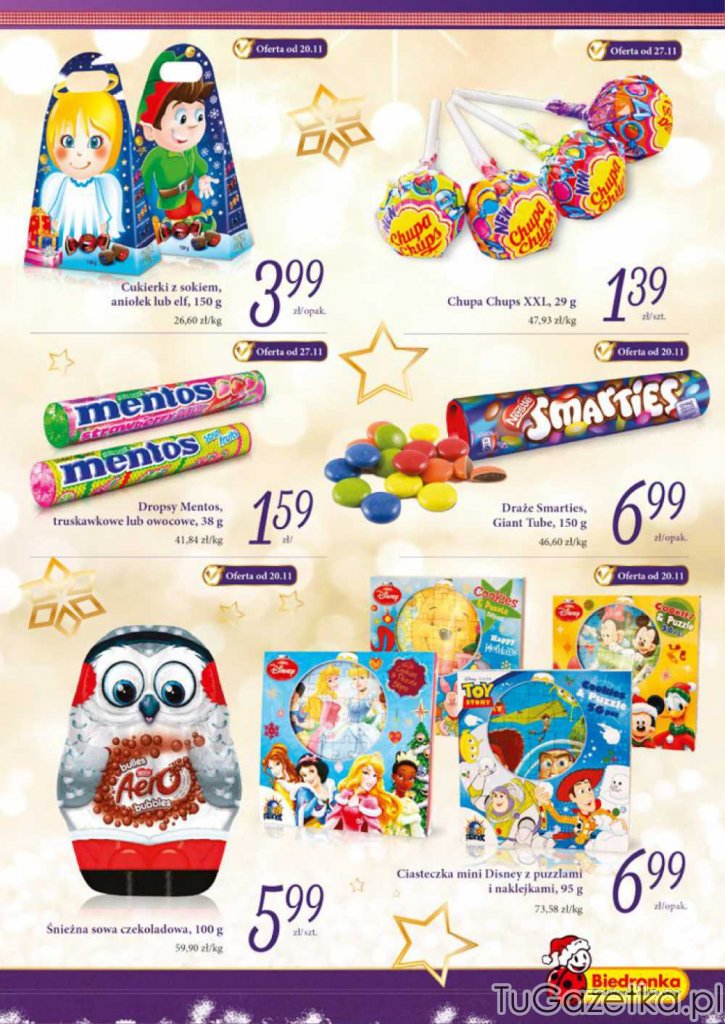Słodycze i zabawki dla dzieci z biedronki