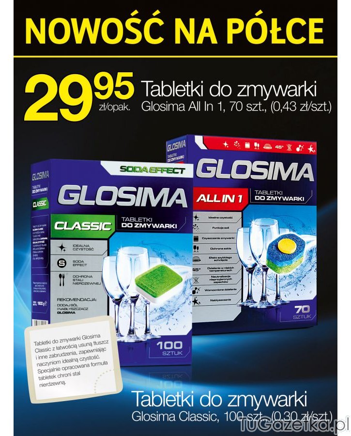 Tabletki do zmywarki Glossima