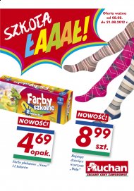 Farby szkolne, rajstopy dziecięce - Gazetka Auchan strona 1