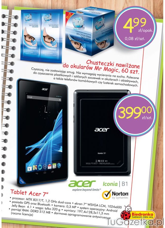 Tablet Acer Biedronka