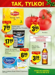Promocja na gerbatę Lipton, pomidory 21% taniej i tabletki ...