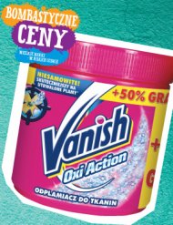 Vanish Oxi Pink , cena 16,49 PLN za 500 g+250 g gratis/1 opak. ...