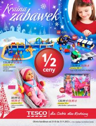 Gazetka Tesco promocje zabawki od 2012.10.31 do 2012.11.21 prezenty dla dzieci klocki lego lalki samochodziki