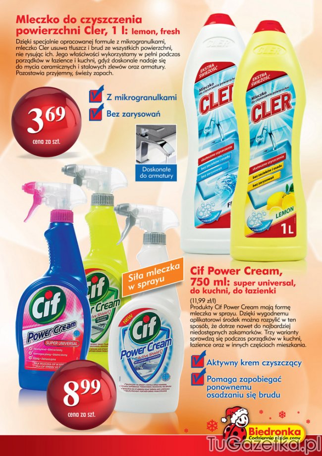 CIF Power Cream mleczko do czyszczenia