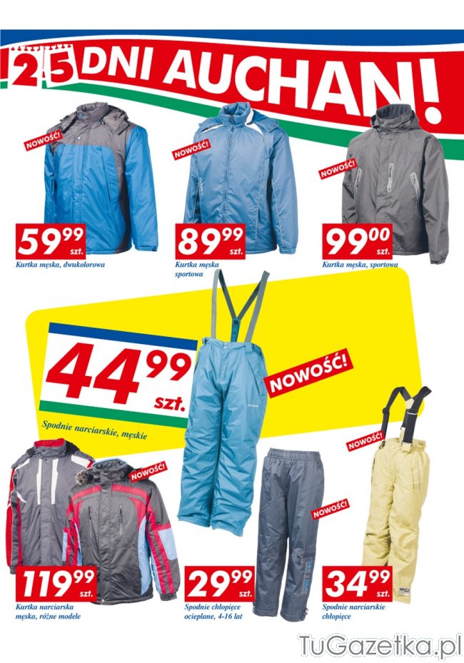 Spodnie narciarskie Auchan