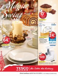 Gazetka Tesco promocje od 2012.11.29 do 12 grudzień dekoracje świąteczne, zestawy kosmetyków, RTV, konsole, spożywcze