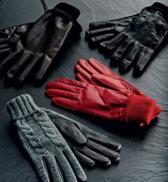 Skórzane rękawiczki Esmara, cena 39,99 PLN za 1 para 
- łączone ...