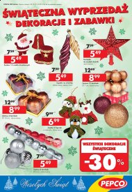 Gazetka Pepco promocje od 2012.12.20 do 31 grudnia zabawki, przebrania karnawałowe, ozdoby choinkowe