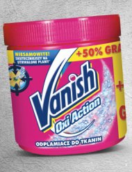 Vanish Oxi Action , cena 16,49 PLN za 500 g+250 g/ 1opak. 
- ...
