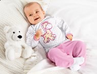 Piżamka niemowlęca z weluru Lupilu, cena 19,99 PLN za 1 opak. ...