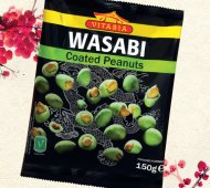 Orzeszki wasabi , cena 3,99 PLN za 150 g 
- Prażone w chrupiącej, ...
