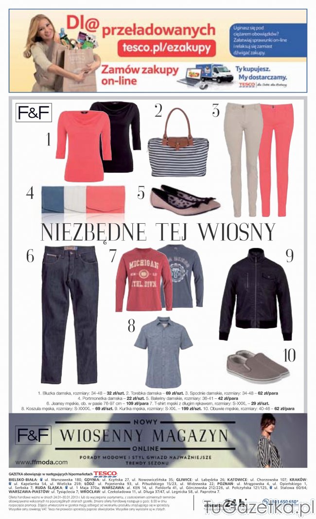Tesco odzież F&F kolekcja wiosenna 2013
