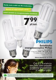 Świetlówki energooszczędne cena 7,99 zł.