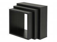 Zestaw 3 półek , cena 34,99 PLN. Czarne półki w formie kwadratów. ...