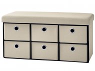 Biała ławka z szufladami , cena 129,00 PLN 
- ok. 76 x 38 ...