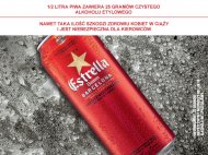 Piwo Estrella , cena 2,00 PLN za 500 ml/ 1 pusz., 1 l=5,98 PLN.