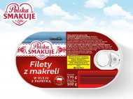 Filety z makreli , cena 3,00 PLN za 170 g/1 opak., 100 g=2,35 PLN.