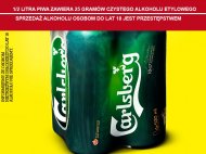 Carlsberg Piwo , cena 1,00 PLN za 500 ml/1 opak., 1 l=3,58 PLN. ...
