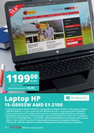 Laptop HP z pełnowymiarową klawiaturą i TouchPadem z obsługą ...