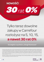 Nowość! 30 rat 0% w Carrefour