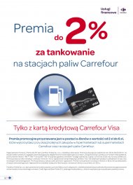 Premia za tankowanie na stacjach paliw Carrefour