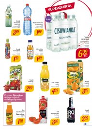 Soki i wody mineralne w niższych cenach w Carrefour: woda Cisowianka, ...