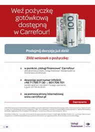 Pożyczka gotówkowa w Carrefour