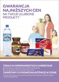 Gwarancja najniższych cen na ulubione produkty w sklepach Carrefour.