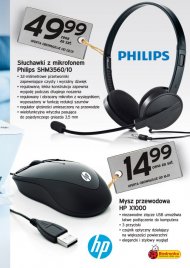 Słuchawki z mikrofonem Philips SHM 3560/10 oraz bezprzewodowa ...