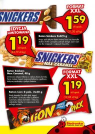 Batony Snickers oraz Lion w rozmiarach XXL w promocyjnych cenach