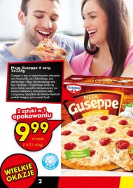 Pizza Guseppe 4 sery w cenie 9,99zł/opak, w którym znajdują ...