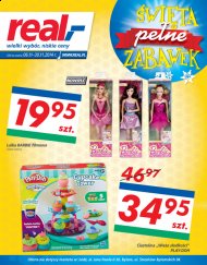 Święta pełne zabawek Gazetka Real zabawki, lego, lalki oferta od 2014.11.06 do 2014.11.30 święta, prezenty dla dzieci