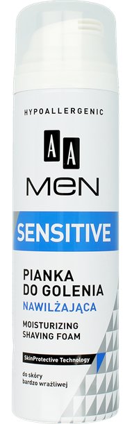 AA, Men Sensitive, pianka do golenia, nawilżająca, 250 ml ...