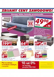 Gazetka Auchan przedstawia kanapy, łóżka oraz komody. Meble ...