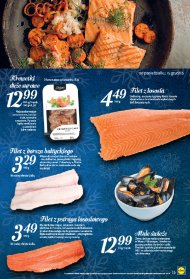 Szeroki wybór ryb w Lidlu: krewetki duże surowe, filet z łososia, ...