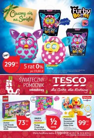 Gazetka Tesco zabawki na mikołajki i pod choinkę same znane marki oferta handlowa Tesco  od 2014.11.20 do 10 grudzień