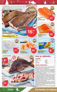Duży wybór ryb w Tesco: dorsz zimowy tusza, łosoś (filet ...