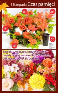 W Tesco znajdziesz szeroki wybór sztucznych kwiatów od 0,39 zł.