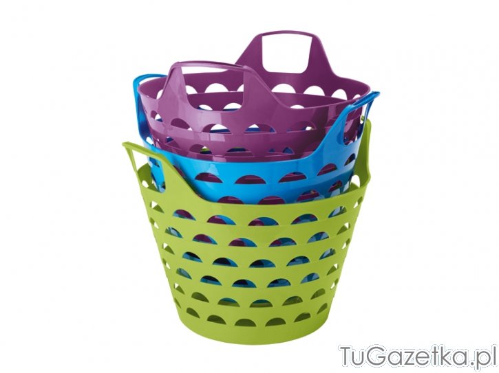 Giętki koszyk na pranie siatkowy